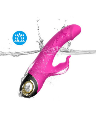 Vibromasseur Rabbit rose 9 modes de vibrations puissantes 